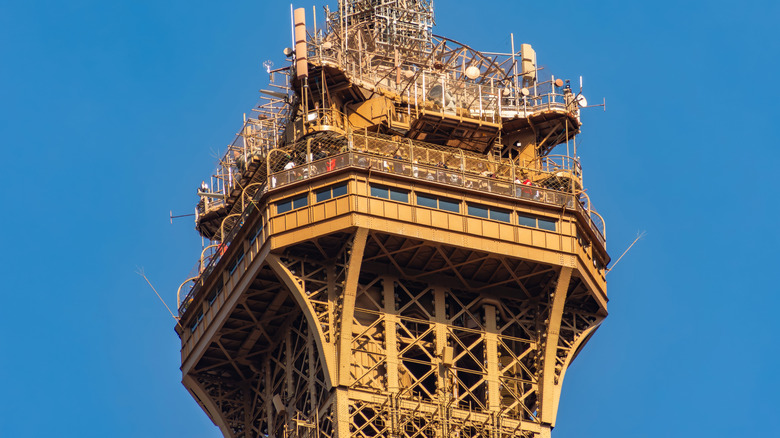 The viewpoint of the Eiffel Tower in Paris, France