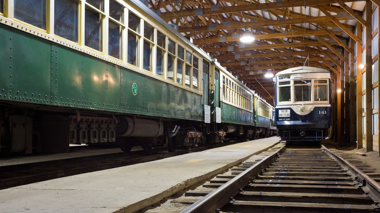 Old trains in the Illinois Railway Museum