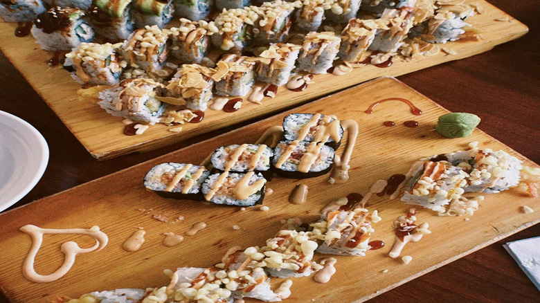 Sushi at a Hawaiian restaurant