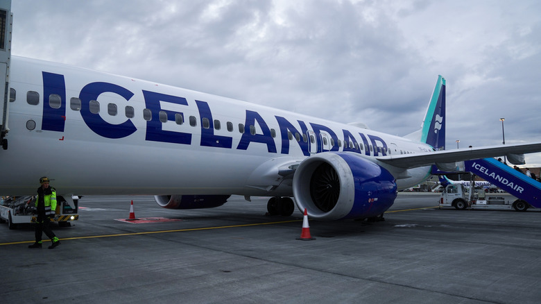 Side of an IcelandAir plane