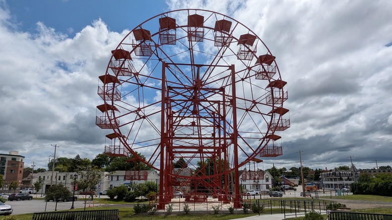 View of the Phoenix Wheel and surrounding park in Phoenixville, Pennsylvania