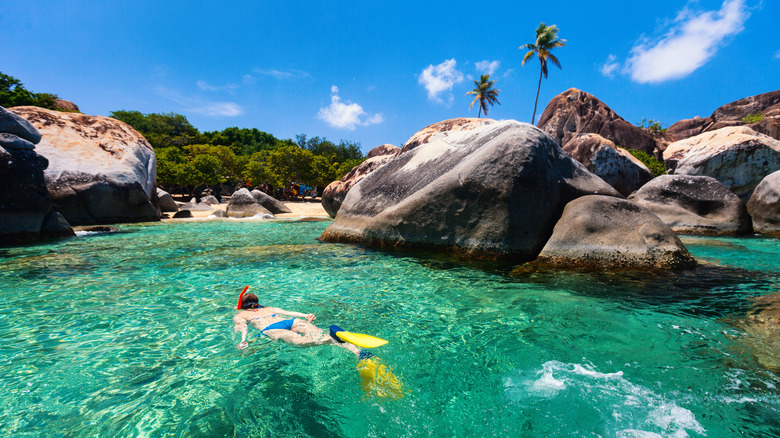 Snorkeling at The Baths, Virgin Gorda.