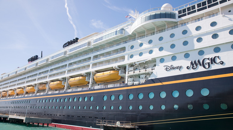 Exterior shot of Disney Magic cruise ship
