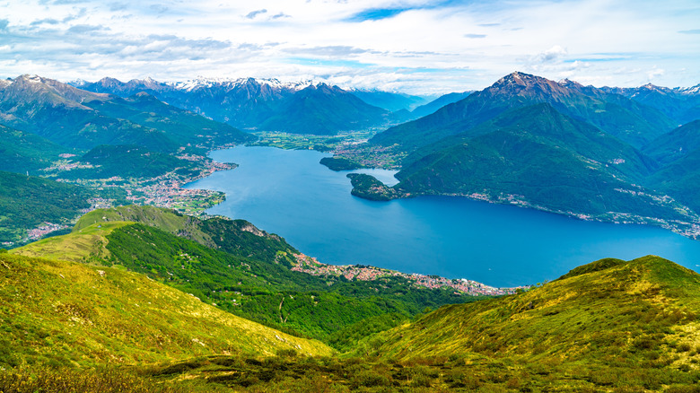 view of Lake Como and surrounding mountains