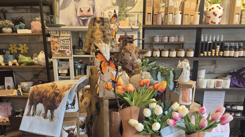 Souvenirs inside Foxglove Books on Main Street of Whitchurch-Stouffville, Canada