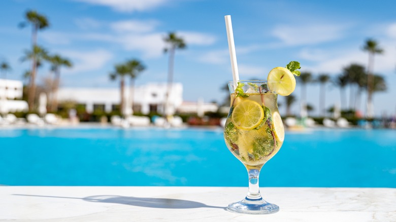 drink by pool