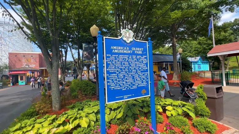 Sign at amusement park