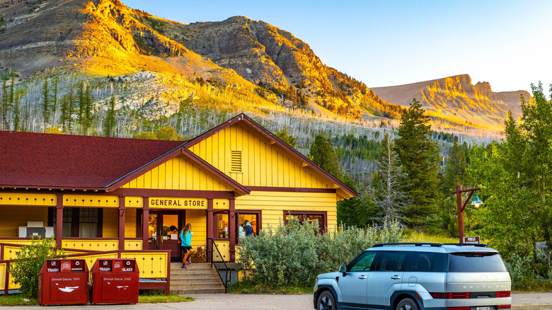 A yellow building is marked "General Store" in a U.S. national park