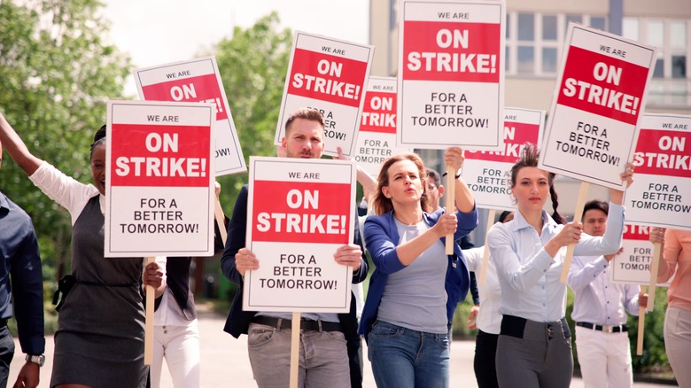 Striking workers