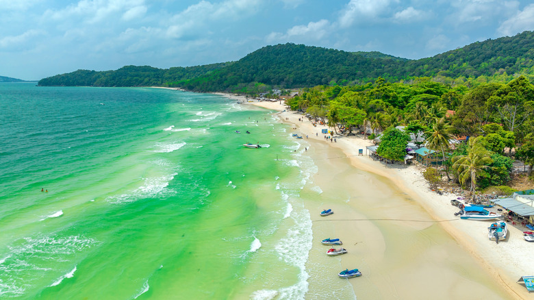 The coastline and interior jungle and mountains of Phú Quốc