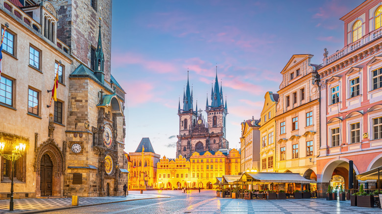 A view of  St. Vitus Cathedral in Prague