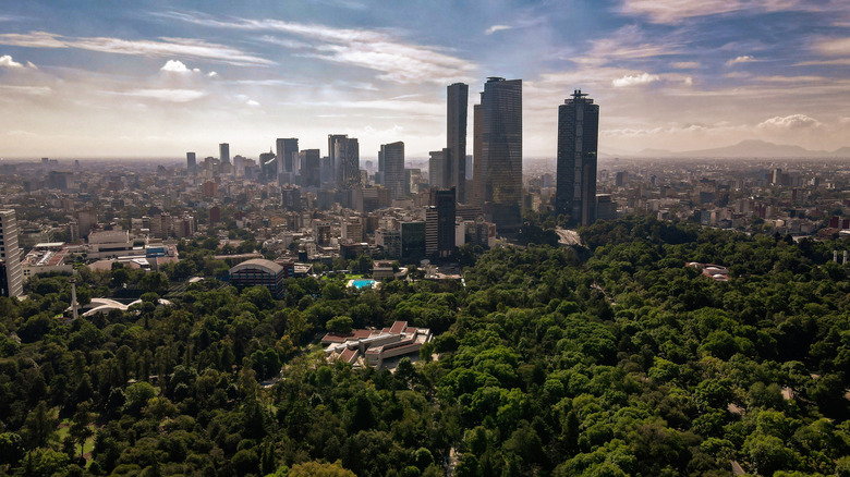 Aerial view of Mexico city