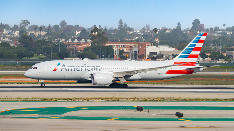 787 Dreamliner on a runway