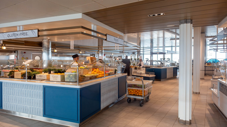 Cafeteria on a cruise ship