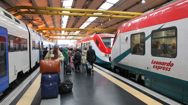 Rome train from the airport