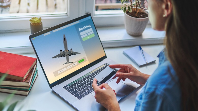 Person booking flights