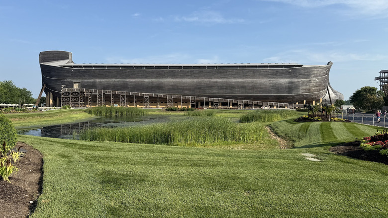 Wooden ark replica at the Ark Encounter museum in Williamstown, Kentucky