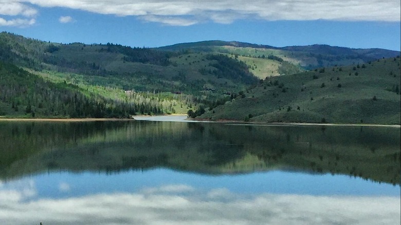 Beautiful lake reservoir in Willow Creek