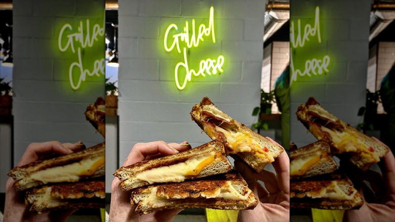 Close up of a grilled cheese from CheeseSmith