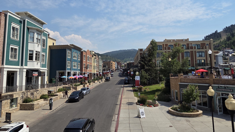 Main Street in Park City, Utah, in the summer