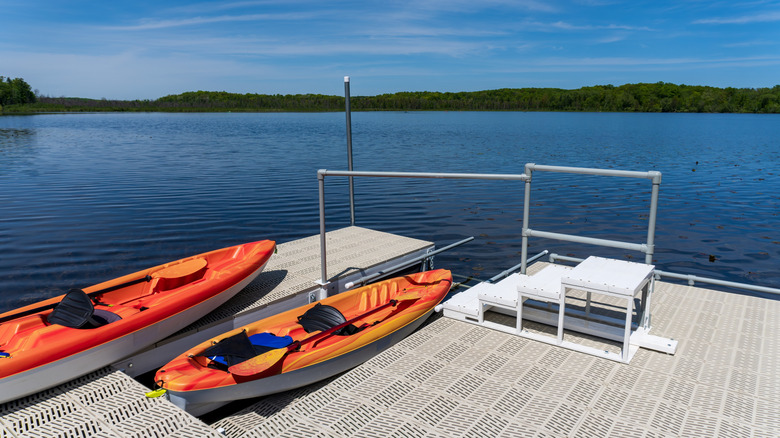 Accessible kayak launch at Kettle Moraine State Forest in Wisconsin