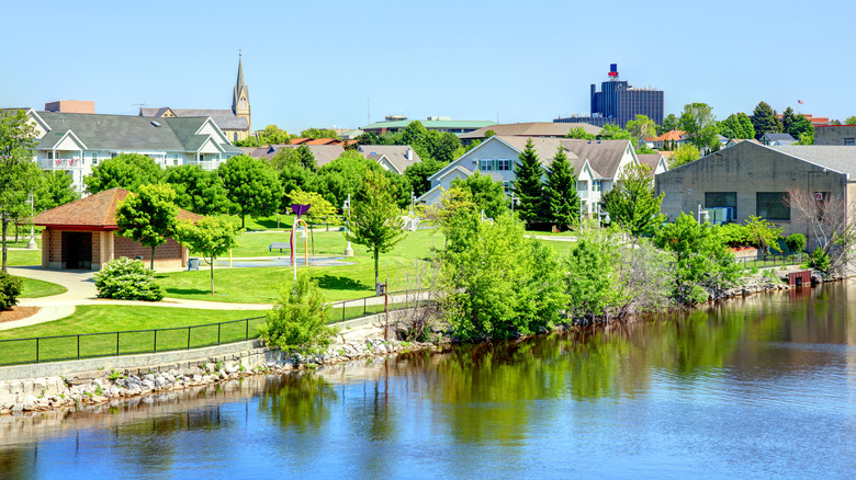 An aerial view of Sheboygan, Wisconsin