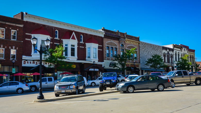A street in Monroe, located in Green County, Wisconsin