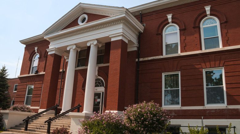 Exterior view of Green Lake's Town Square main building.