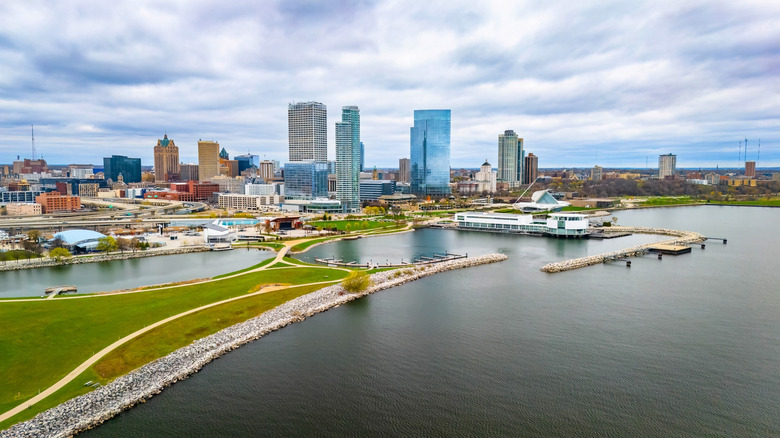 Milwaukee skyline from Lake Michigan