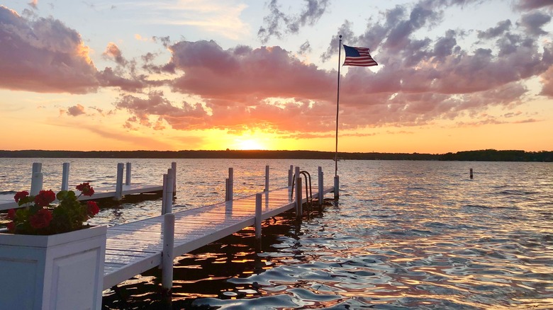 Lake Geneva at sunset