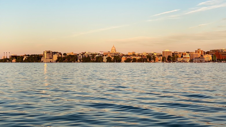 Lake Mendota with Madison skyline