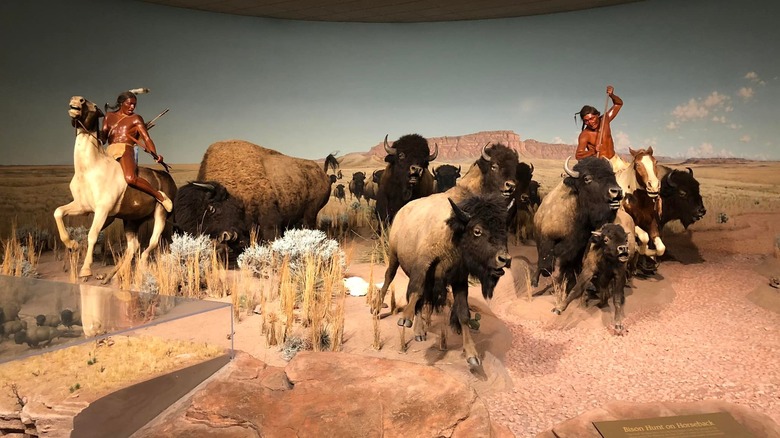 A life-sized diorama of Native American history at the Milwaukee Public Museum