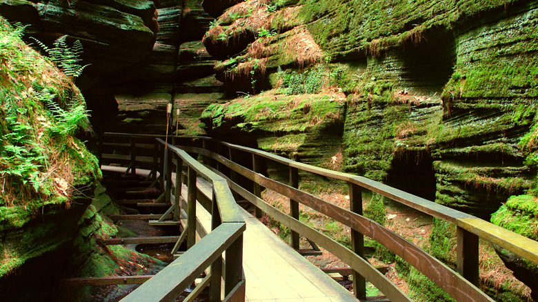 Witches Gulch is a scenic slot canyon in the Wisconsin Dells
