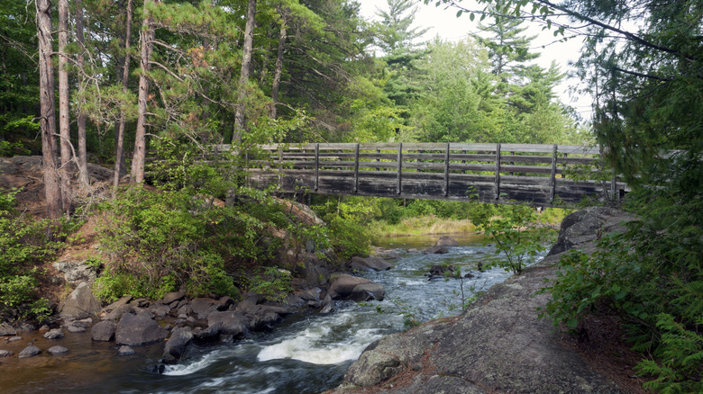 Bridge over Pike River near Dave's Falls in Marinette County
