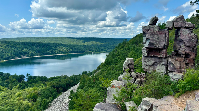 Devil's Doorway rock formation along the Ice Age National Scenic Trail.