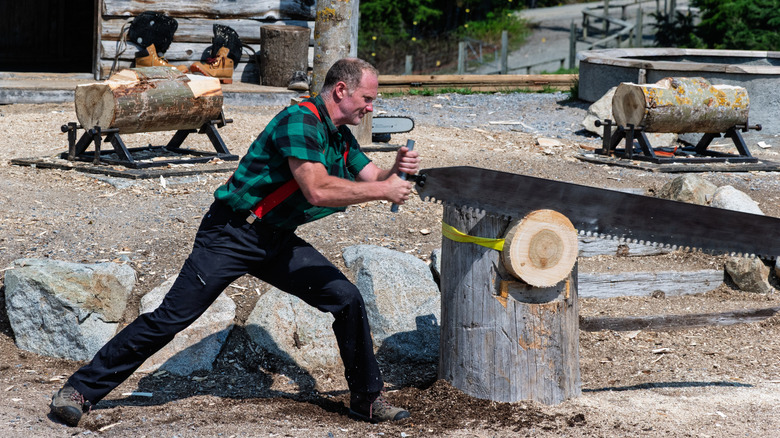 Lumberjack showcases and contests are popular in Wisconsin
