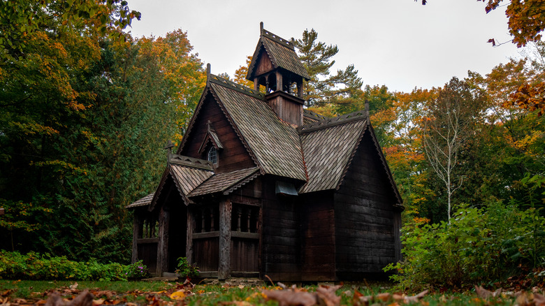 Stavkirke church on Washington Island, Wisconsin