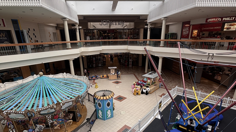 An overhead look at a children's play area in Woodbridge Center