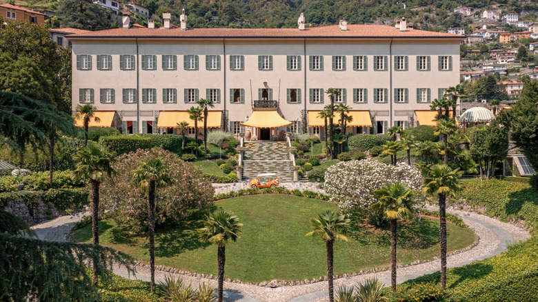 The historic villa of hotel Passalacqua on Lake Como in Italy