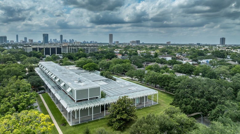Overhead photo of The Menil Collection, Montrose, Houston
