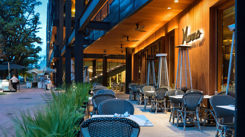 Elegant outdoor seating at a restaurant in Montrose