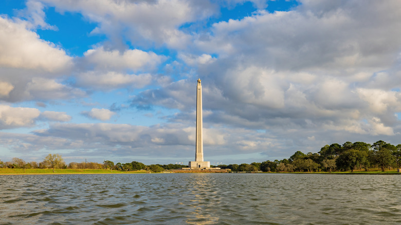 The Reflection Pool in front of the San Jacinto Monument in Texas