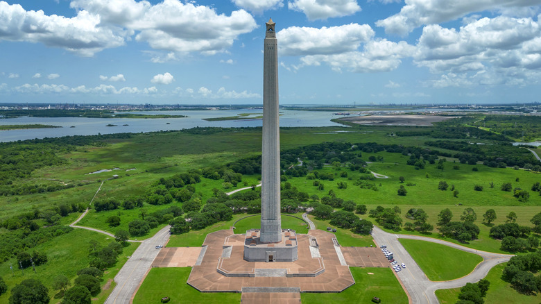 The San Jacinto Monument at the San Jacinto Battleground State Historic Site in Texas