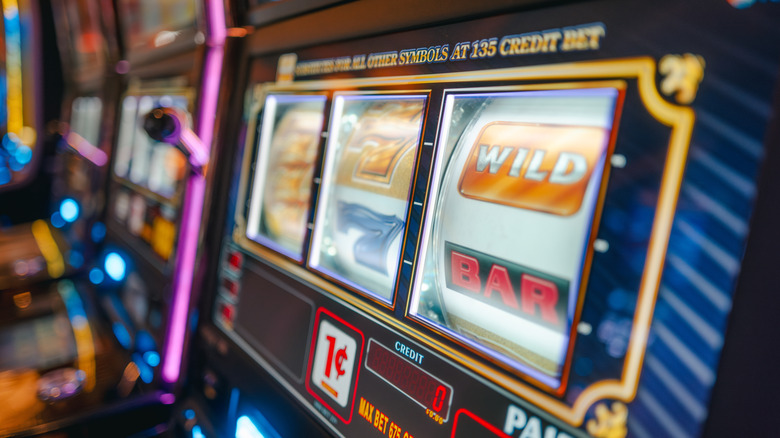 Close-Up of a slot machine