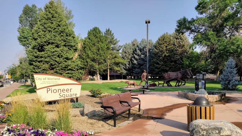 Pioneer Square Park in Worland, Wyoming