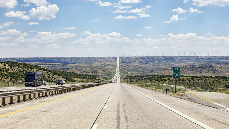 Eastbound on Wyoming's I-80, the Highway to Heaven on a clear day