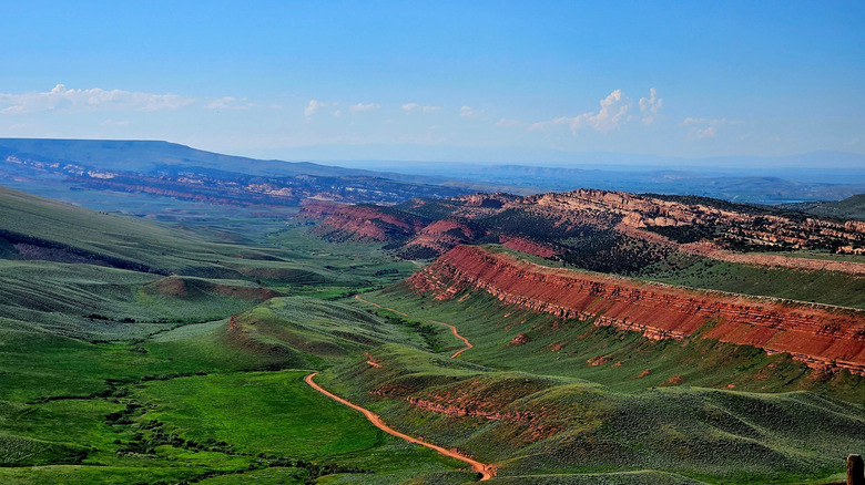 A view of Wyoming's mountains and trails near Lander