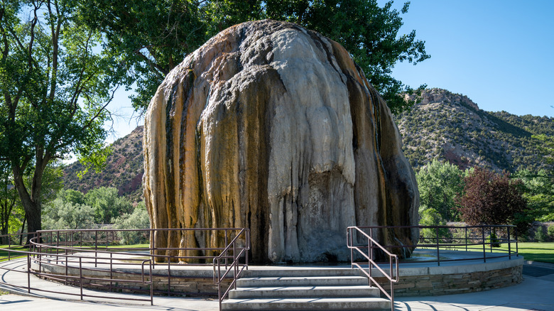 The Tepee Fountain within Hot Springs State Park in Wyoming.