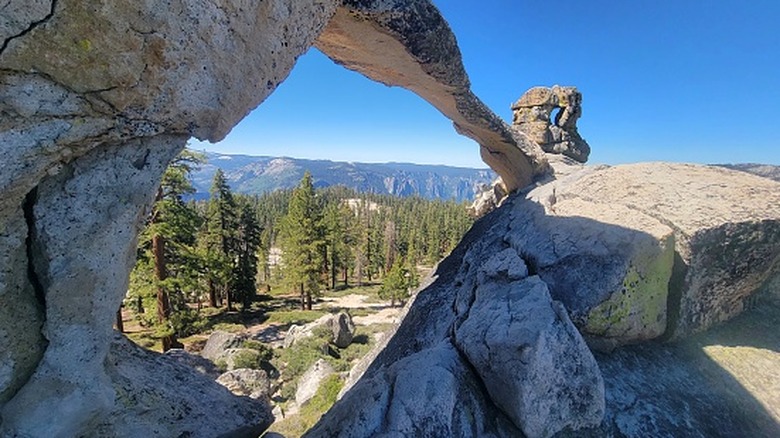 A view through Yosemite's Indian Rock Arch