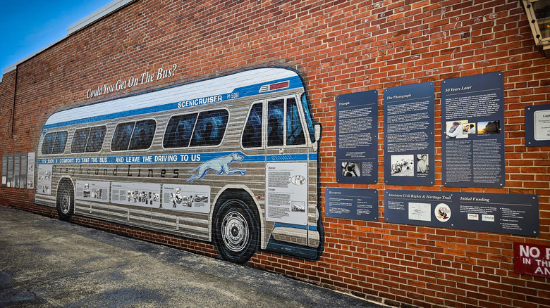 The Freedom Riders Monument in Anniston, Alabama